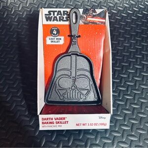 Star Wars Darth Vader baking pancake cast iron skillet